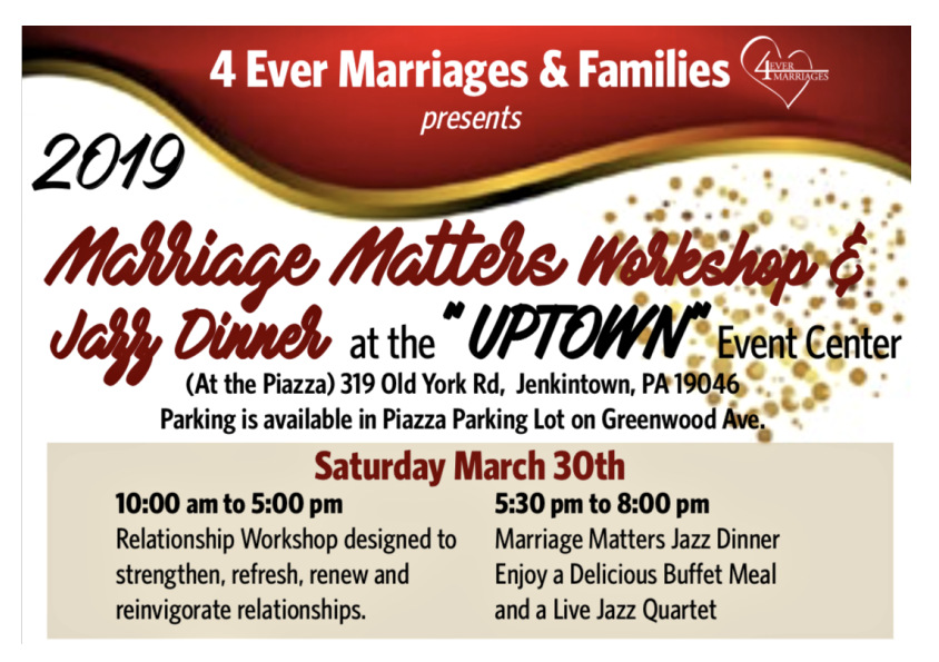 Marriage Matters Workshop & Jazz Dinner at The Uptown